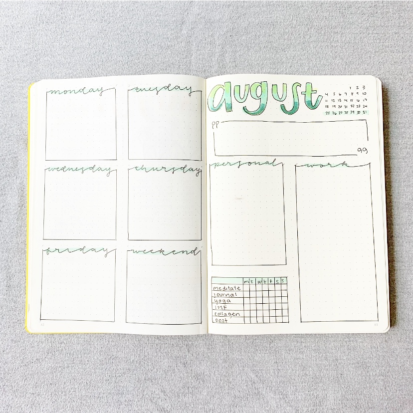 August Weekly Spread